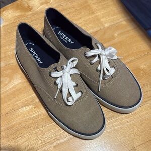 Sperry Men's Tan Canvas Shoes